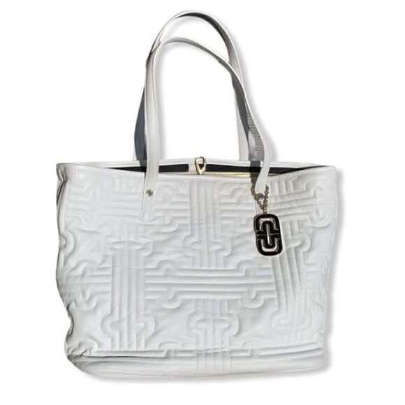 ❤️SOLD❤️BVLGARI White Leather Tote  - Picture 1 of 13